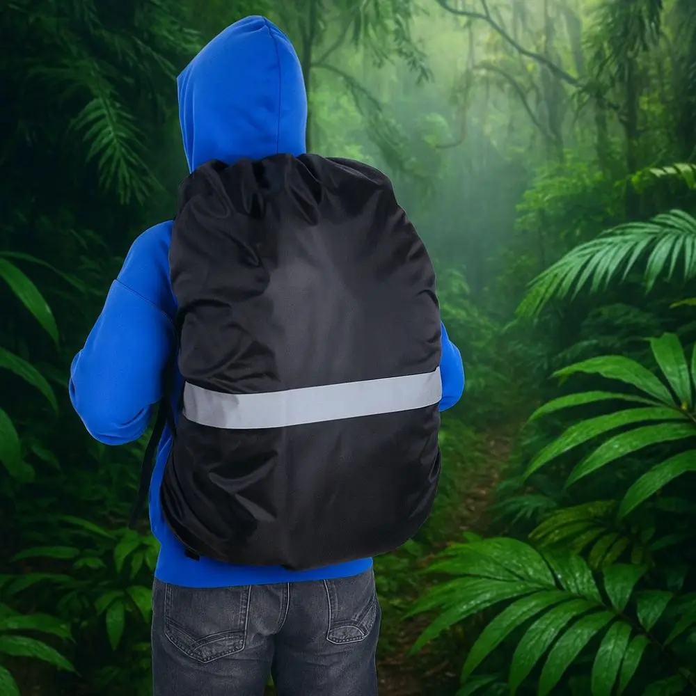 

Водонепроницаемый чехол для рюкзака из ткани Оксфорд с двойной пряжкой и светоотражающими элементами, регулируемый, эластичный, для активного отдыха, походов и альпинизма