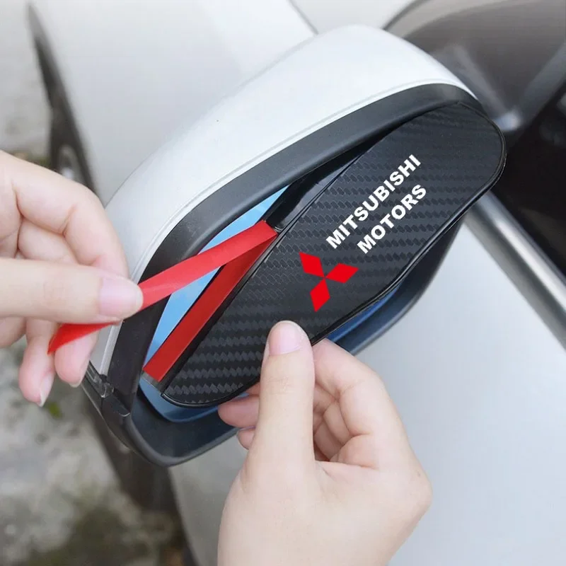 

2PCS Side Mirror Rain Eyebrow for Mitsubishi Compatible with All Models Pajero Outlander Lancer Rearview Mirror Rain Shield Acce