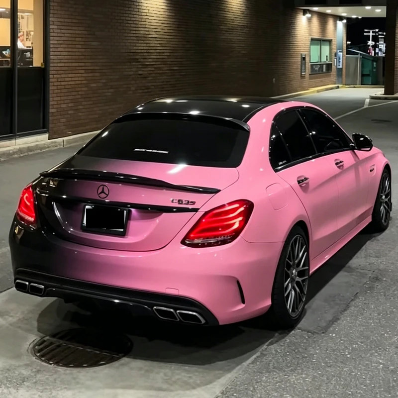 Hot Sale 1.52*18M Black Pink Gradient Car Wrap Vinyl Color Changing Custom Vehicle Body Vinyl Film