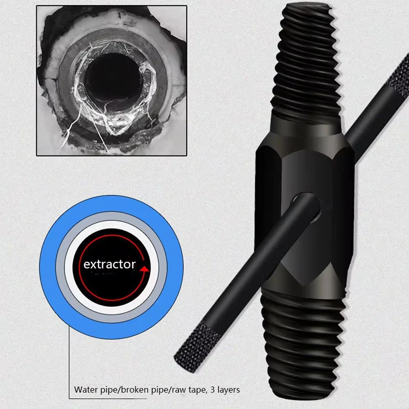 Damaged Screw Extractor Double-headed Screw Extractor Drill Bit Set Water Pipe Bolt Screw Valve Thread Repair Remover Tool