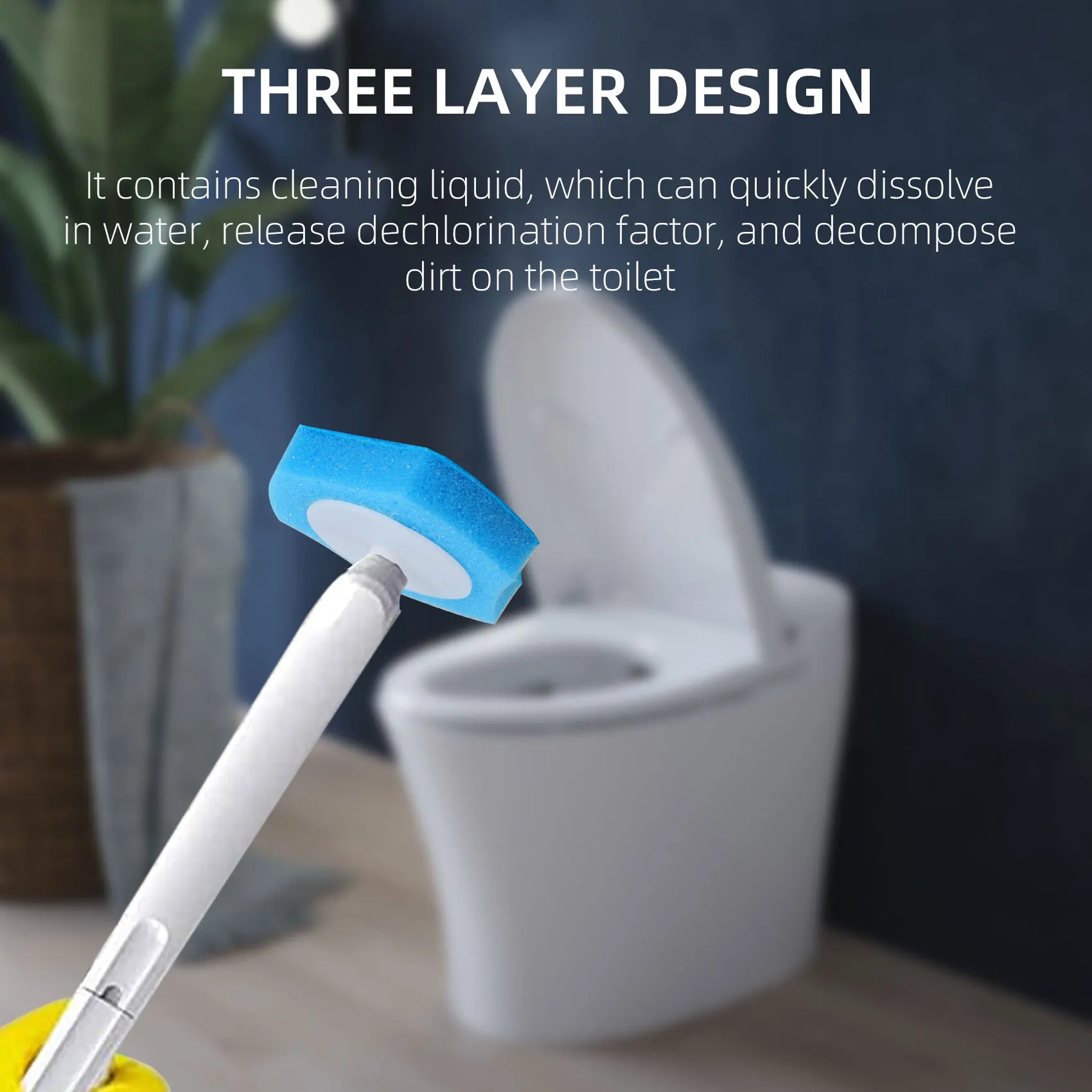 36 peças de substituição de escova de vaso sanitário, substituição de bastão de vaso sanitário, substituição de limpador de vaso sanitário, escova de vaso sanitário descartável