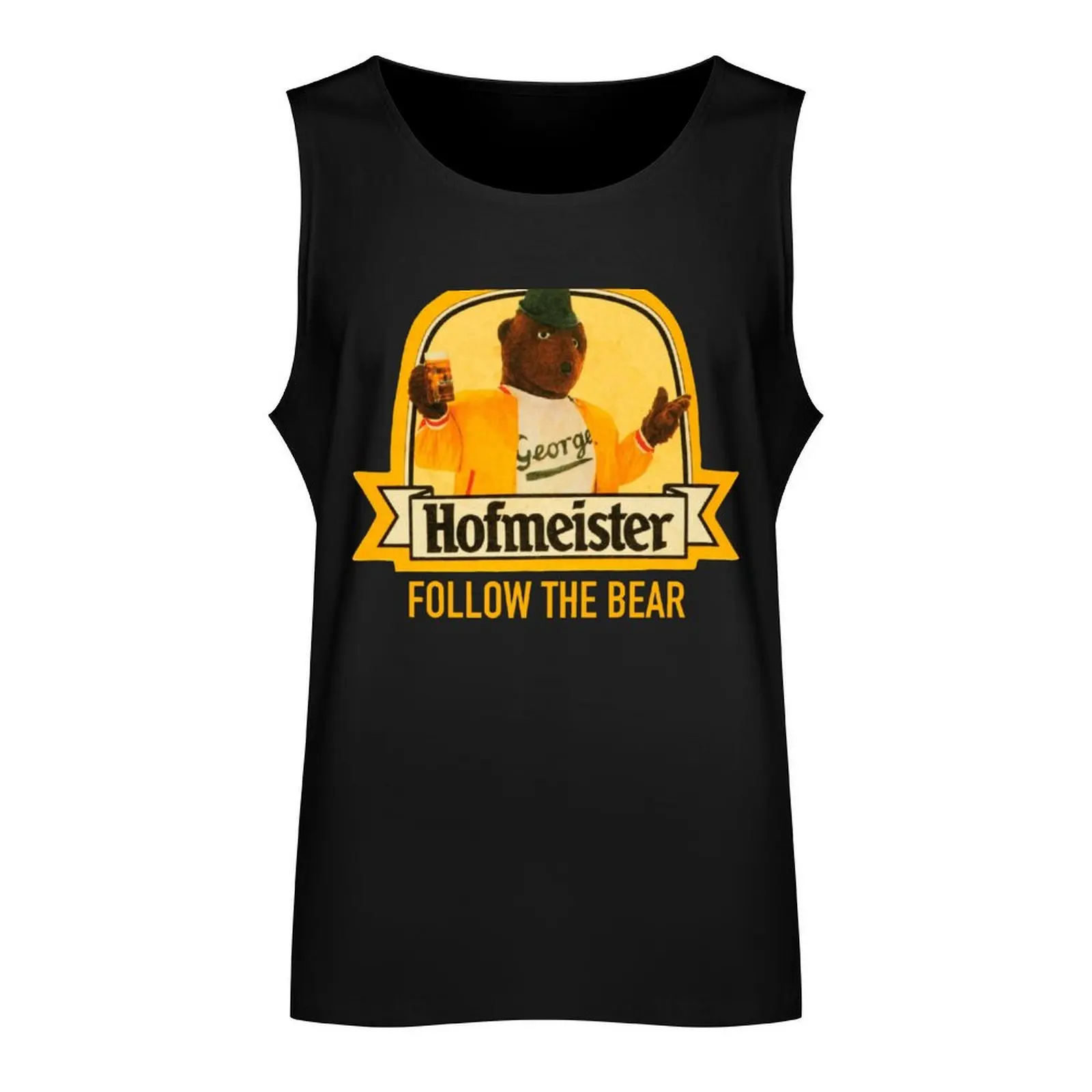 Follow the Bear - George - vintage Hofmeister Tank Top sleeveless shirt man cotton t-shirts man