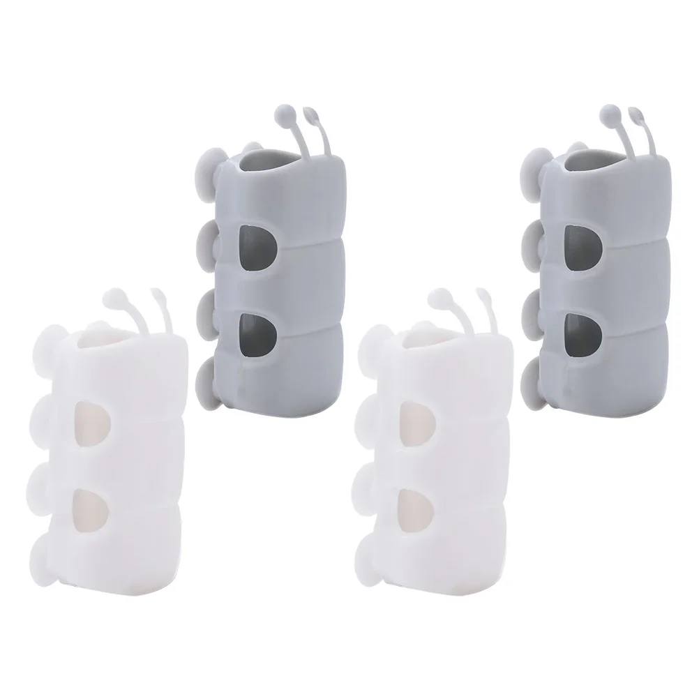 

4 Pcs Flexible Suction Cup Shower Holder Silicone Adapter Accessories for Bathroom