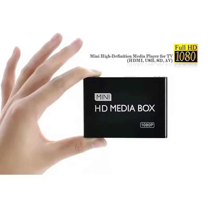 

Mini Media Player 1080P Mini HDD Media Box TV box Video Multimedia Player Full HD With SD MMC Card Reader 100Mpbs EU Plug