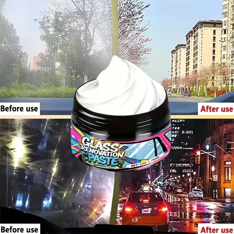 

Auto Glass Refinishing Polish Erase Fine Scratches for Windshield and Mirror Make Glass Smooth Crystal Clear