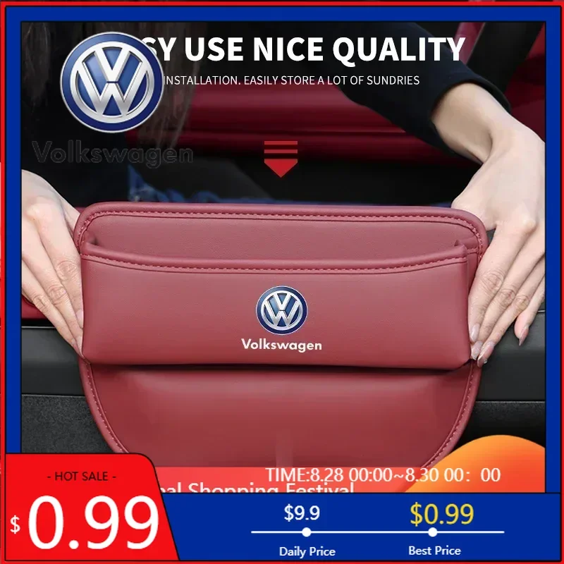 

Новинка 2026 года: Органайзер-карман для зазора автомобильного сиденья, многофункциональный аксессуар для интерьера автомобиля для Volkswagen Polo Golf 3 4 5