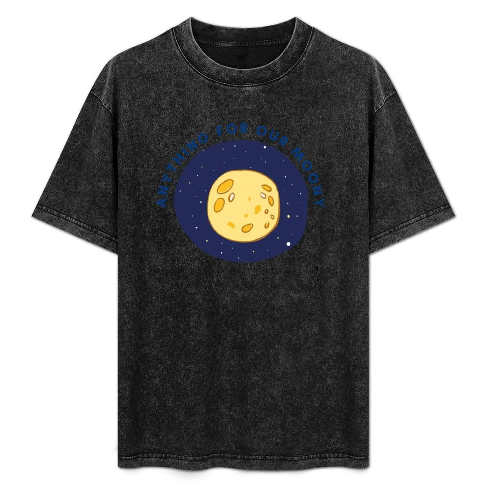 

Vintage Anything For Our Moony T-Shirt Plus Size Basic Short Sleeve Top