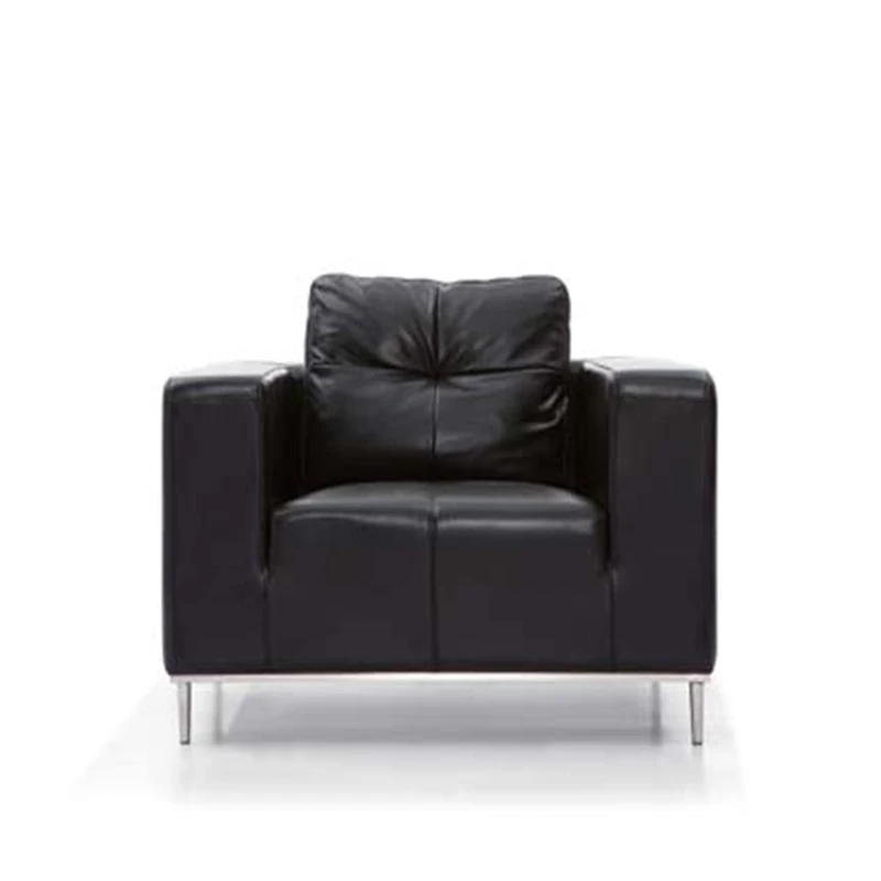 Leather Solid Wood Legs Modern Adjustable Office Reception Sofa Set For Home Office Hotel Living Room Use