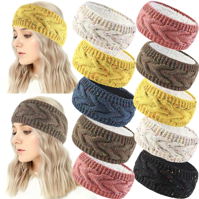 ความกว้างสําหรับผู้หญิงผ้า Hairbands ผม Band หนา Bandanas อุ่นแถบคาดศีรษะยืดหยุ่น Turbans แฟชั่นใหม่