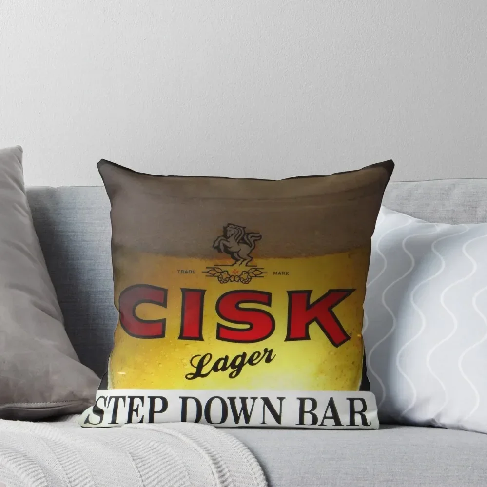 

Enjoy A Cisk at the Step Down Bar Throw Pillow covers for pillows home decor items pillow