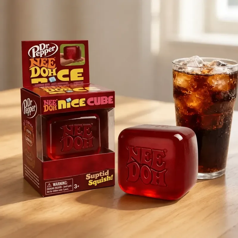 

fidget toys Dr Pepper x NeeDoh Nice Cube Squishy toy Stress Relief Toy Soft Squeeze Fidget Cube for Kids & Adults squishy toy