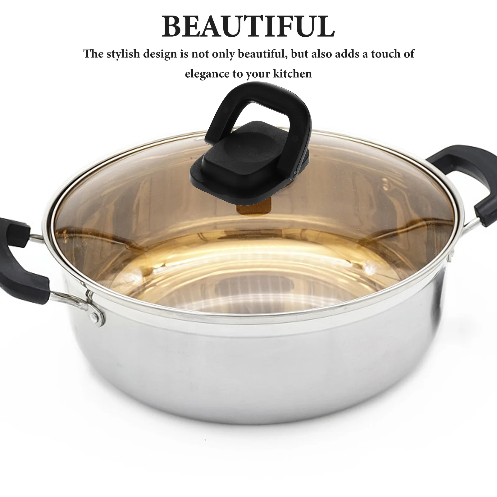 

Universal Pot Lid Knob Replacement Sturdy PP Material Kitchen Cookware Handle Suitable for Pans Pot Lid Accessories