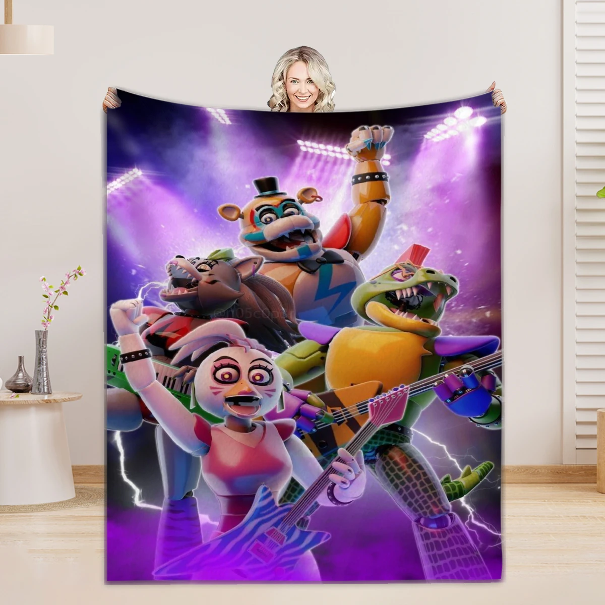 fnaf Blankets 5 N-Night. F-Freddy Print Flannel Blanket Quality Soft Warm Throw Blanket Winter Kids Couch Bed Fluffy Bedspread