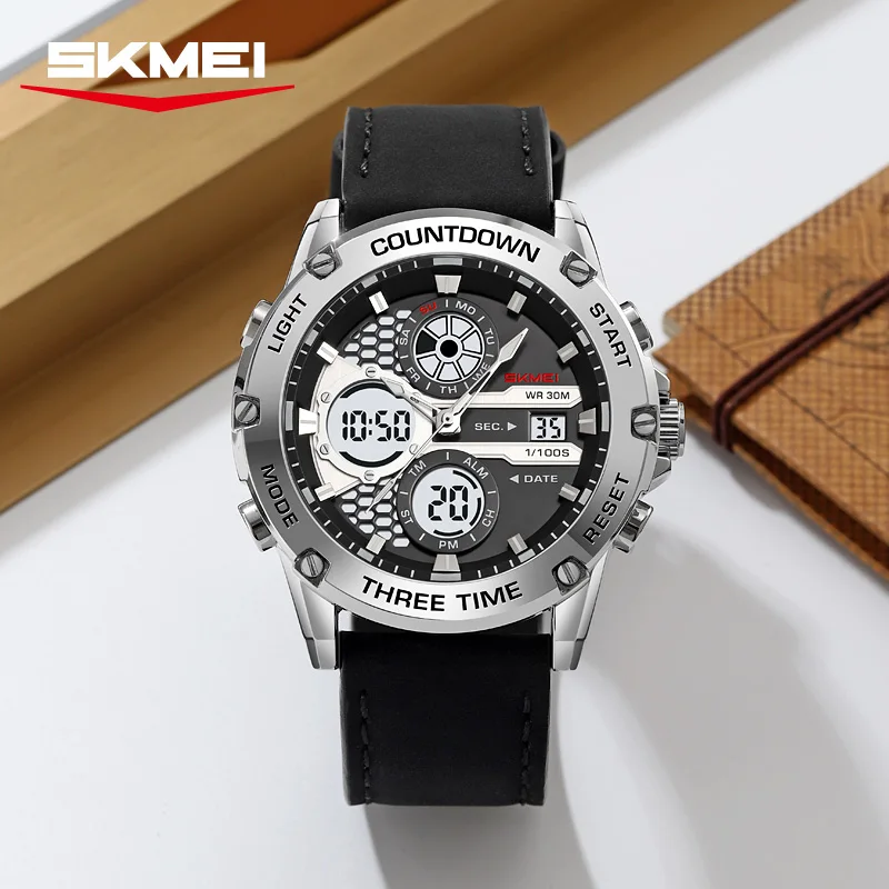

SKMEI 3-кратный двойной дисплей Chrono цифровые кварцевые часы модные часы для мужчин женщин деловые водонепроницаемые наручные часы Reloj Hombre