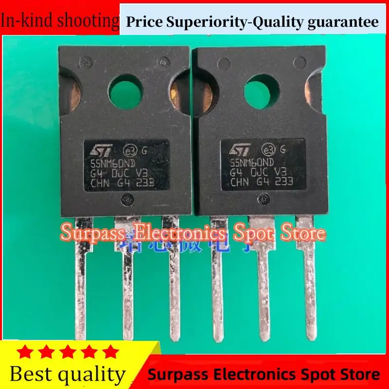 

10PCS-100PCS 55NM60ND STW55NM60ND TO-247 600V 51A Price Superiority-Quality guarantee