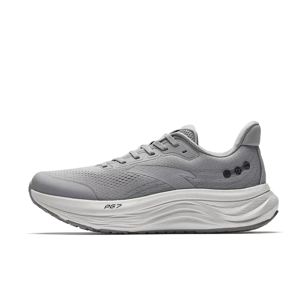 Anta Travel Step PG7 Men's Low-Top Running Shoes: Cushioned, Comfortable, Stylish, and Versatile – Gray/Black 112615546-5