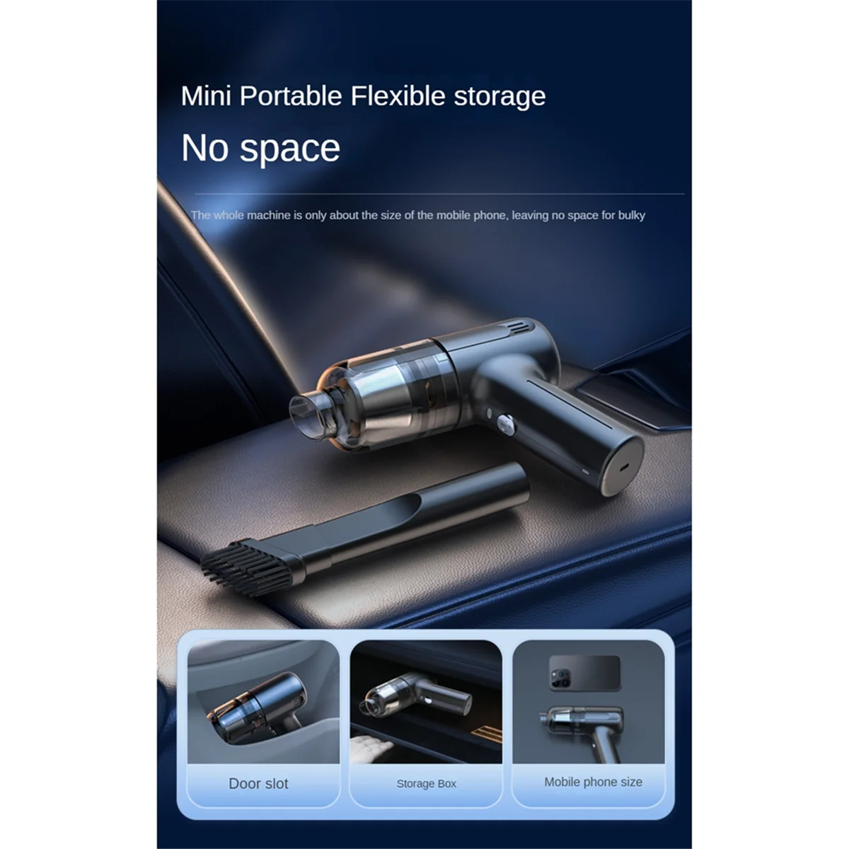 เครื่องดูดฝุ่นในรถยนต์ Cordless10000PA เครื่องดูดฝุ่นขนาดเล็กแบบมือถือกำลังสูงชาร์จได้แบบพกพา