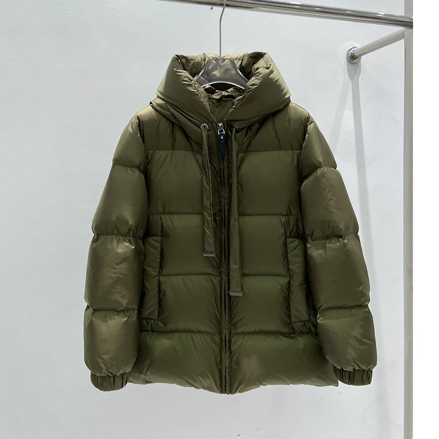 

Winter New Women's Down Jacket Looks Beach Skirt Hooded White Duck Down Factory Direct Sales Jacket