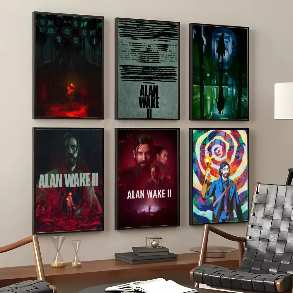 Game A-Alan Wake 2 Painting Calligraphy Cotton Canvas Wall Art Poster HD Print Modern Home Decor Painting