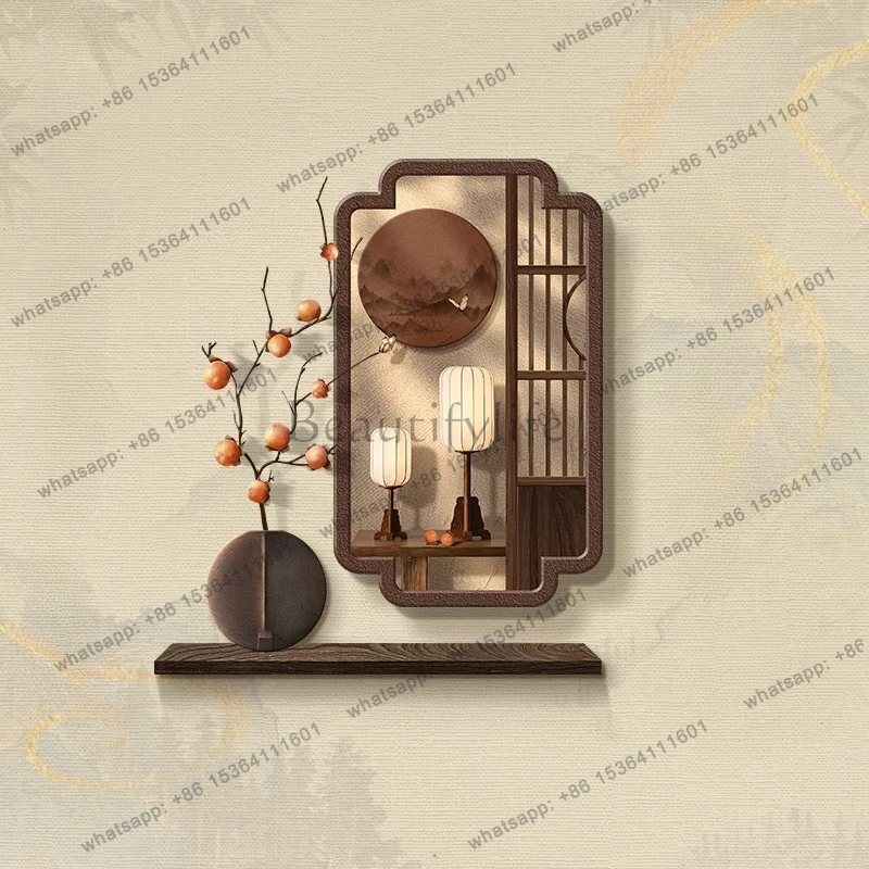 

Persimmon Ruyi Entrance Decorative Painting Sandstone Wall Art Living Room Corridor Vintage Zen Hanging Painting