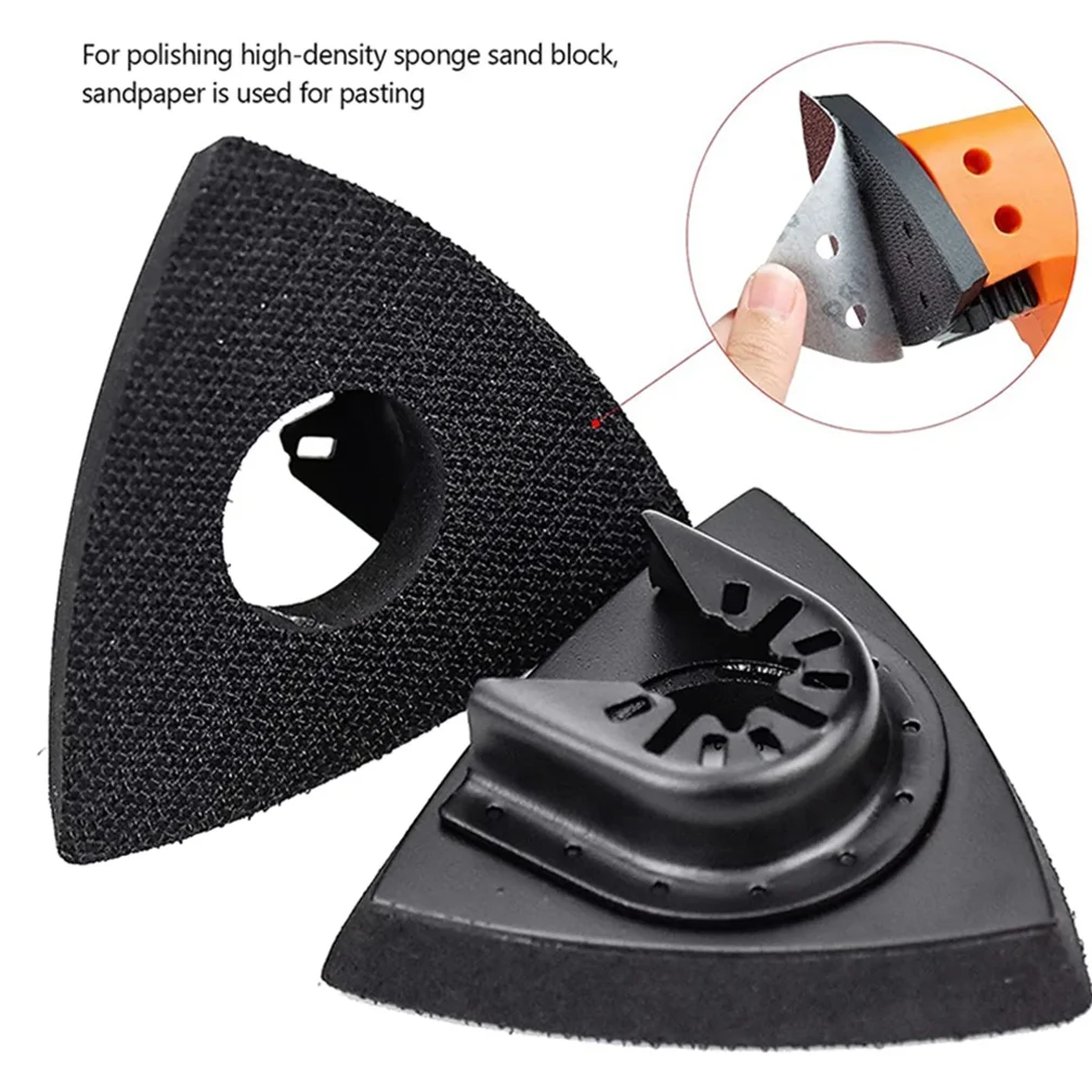 5pcs Triangular Sanding Pads 80mm Hook And Loop Grinding Triangle Oscillating Sandpaper Multi-Tool Blade Oscillating Tool Acces