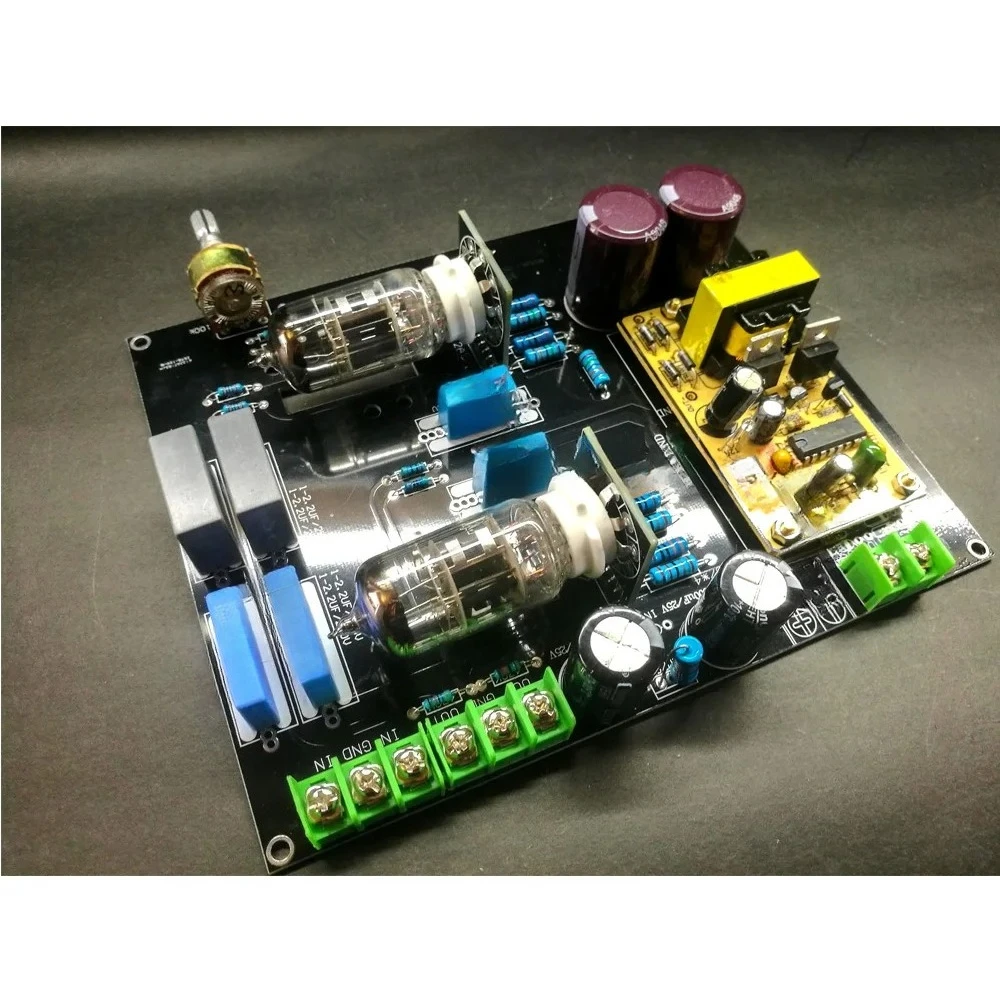 Adapted for DC (DC12V) Car & Home 6N4 (12AX7) Horseshoes Bile Preamp Electronic Tube Preamp