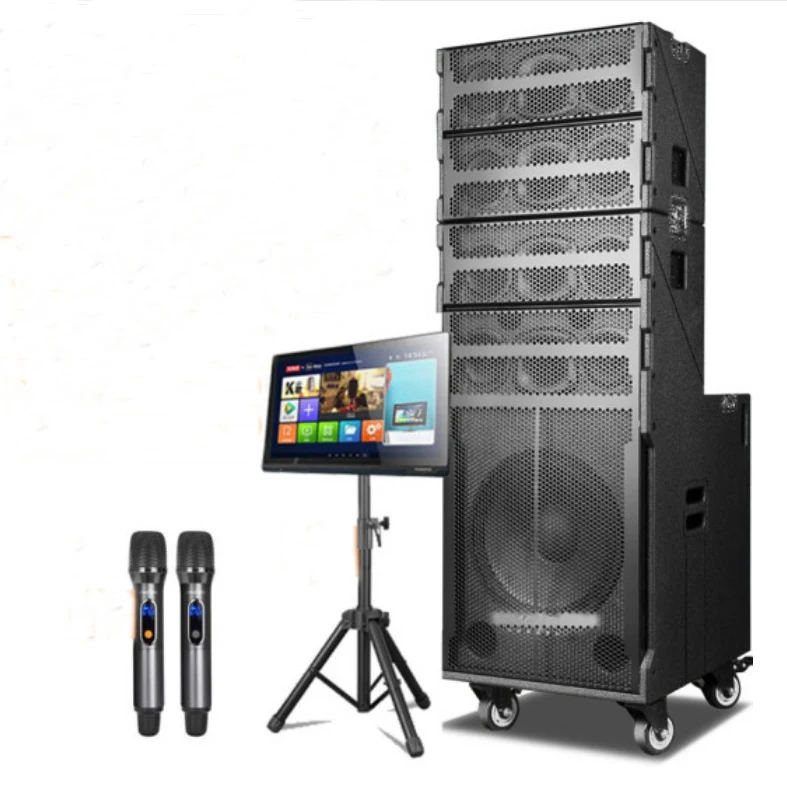 12 inch Portable active mobile speaker  USB  and rechargeable battery trolley line array speaker