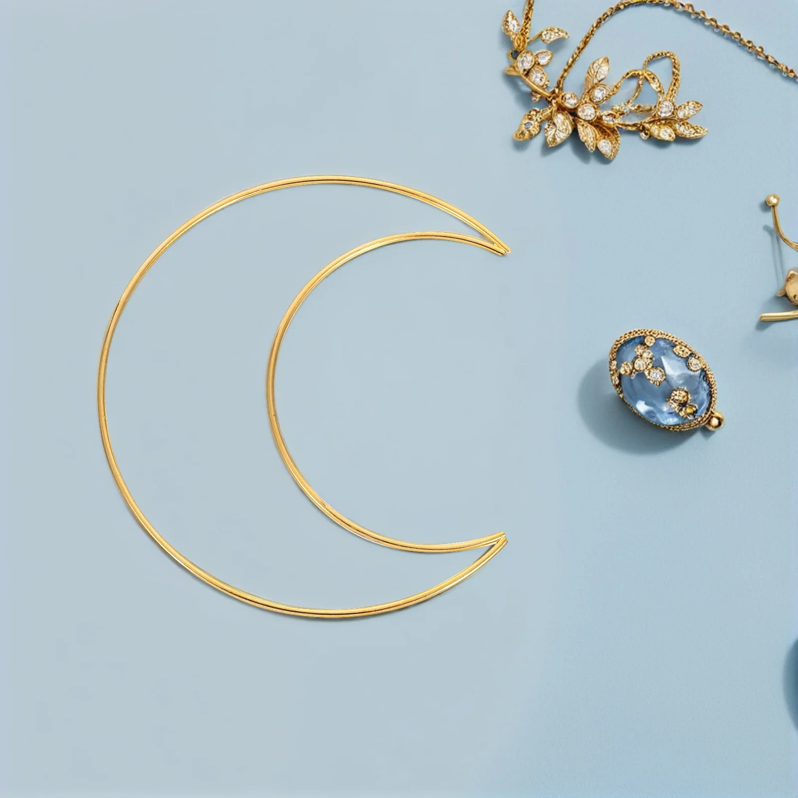 

10Pcs Moon Dreamcatcher Rings Iron Metal Hoops Macrame Rings for DIY Craft Dreamcatchers Home Decoration