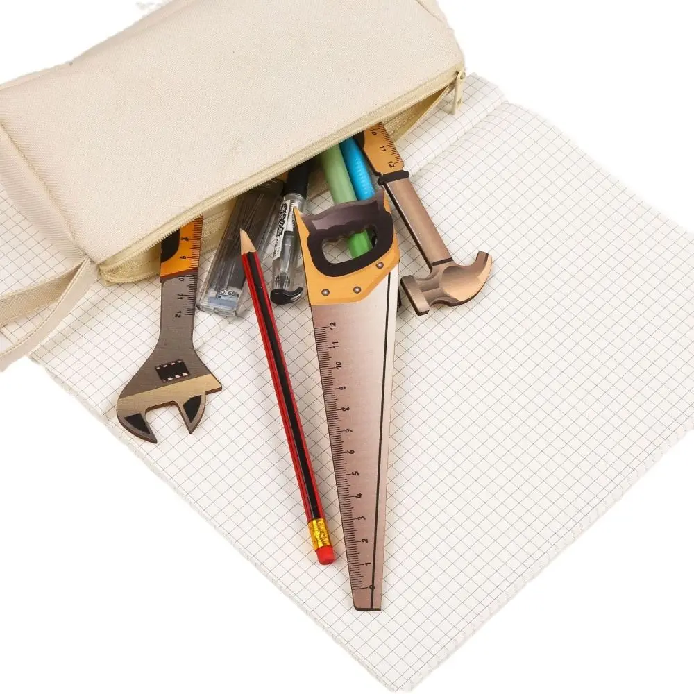 المطرقة وجع لطيف أدوات الخشب حاكم الإبداعية الكرتون 15 سنتيمتر مسطرة مستقيمة الجدة مضحك طالب مسطرة مستقيمة الاطفال