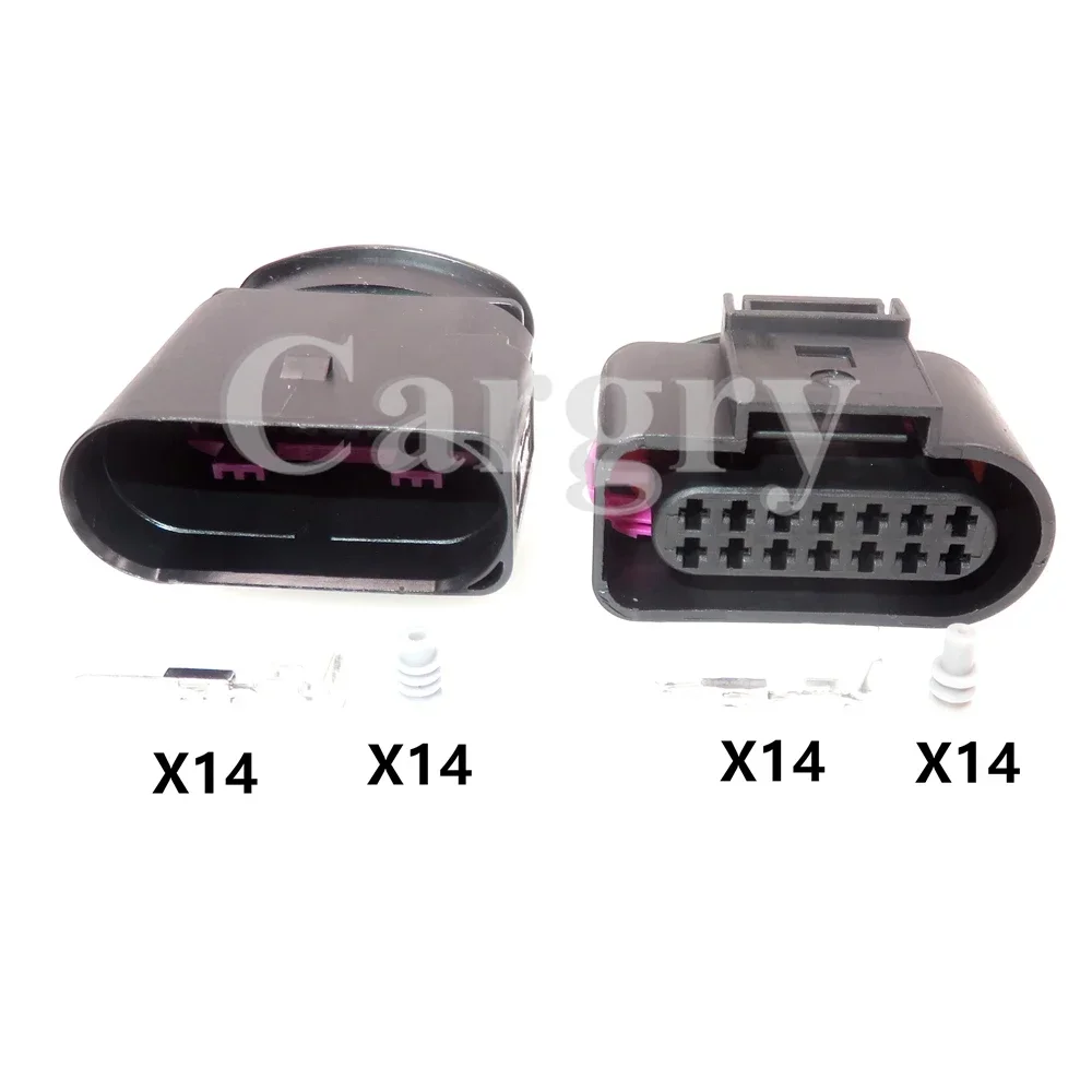 1 Set 14P Automobile Transmission Electric Wiring Socket 6X0973817 6X0973717 1-966846-1 AC Assembly Car Wire Cable Sealed Plug