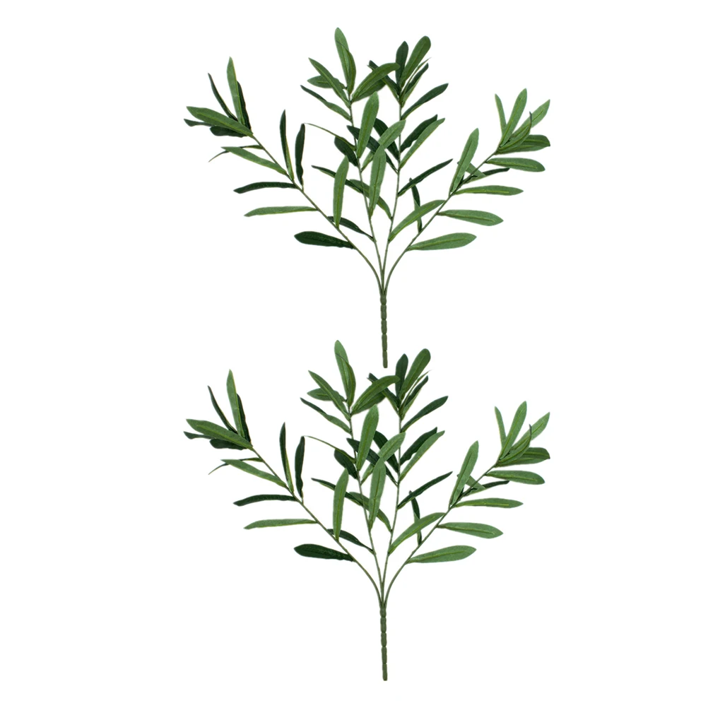 

2pcs Branch Household Plant Decor Desktop Artificial Plant Green Garland Olive Home Supply Branch for Home Supply