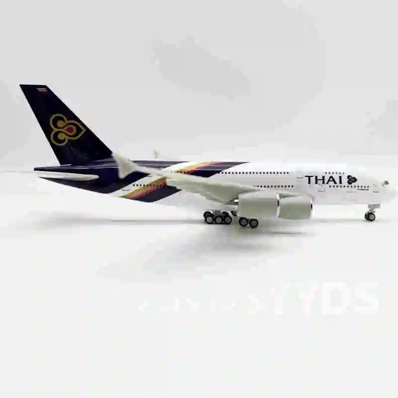 

Самолет авиалайнер сувениры 30 см масштаб 1:240 Таиланд Airlines A380 модель самолета игрушка смола Коллекционный подарочный дисплей