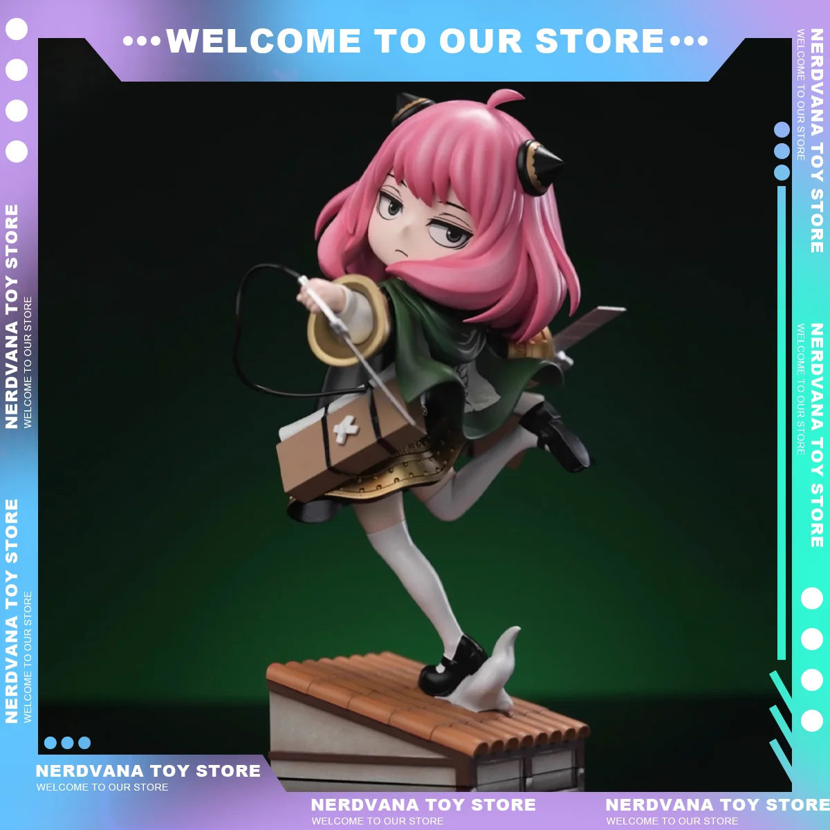 Presale SPYxFAMILY Anime Figure Cos Commander Attack on Titan Figurine Anya Forger Statue Desk Decoration Christmas Gifts Toys