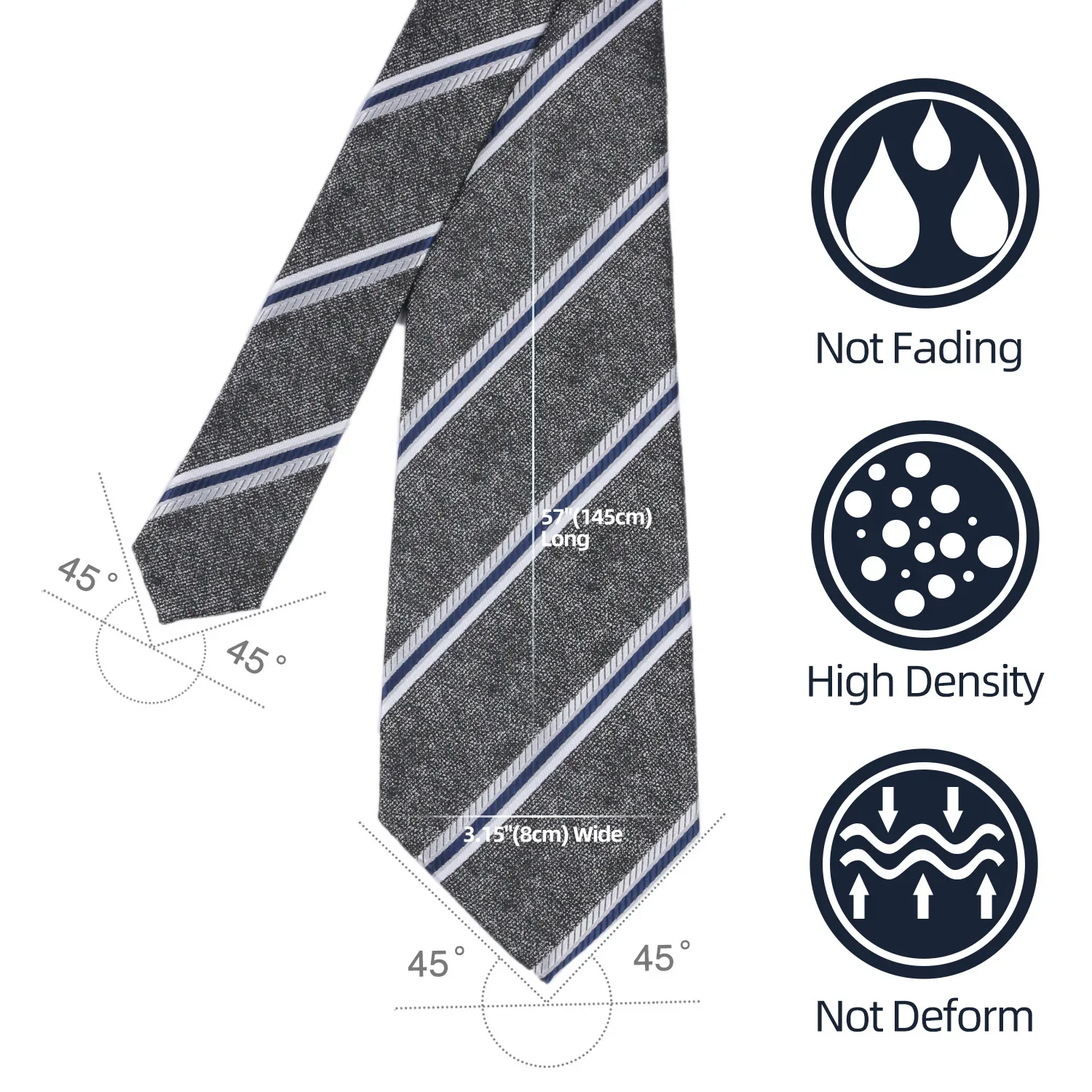 Retro Hand Tie Men's British 8CM Formal Dress Business Professional Leisure Blue Pattern Wedding Groom High end Feeling