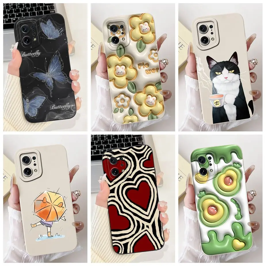 For Oppo Find X5 Pro Case CPH2305 Luxury Candy Painted Cover Soft TPU Phone Case For Oppo Find X5 Lite X5Lite X5Pro Fundas Coque