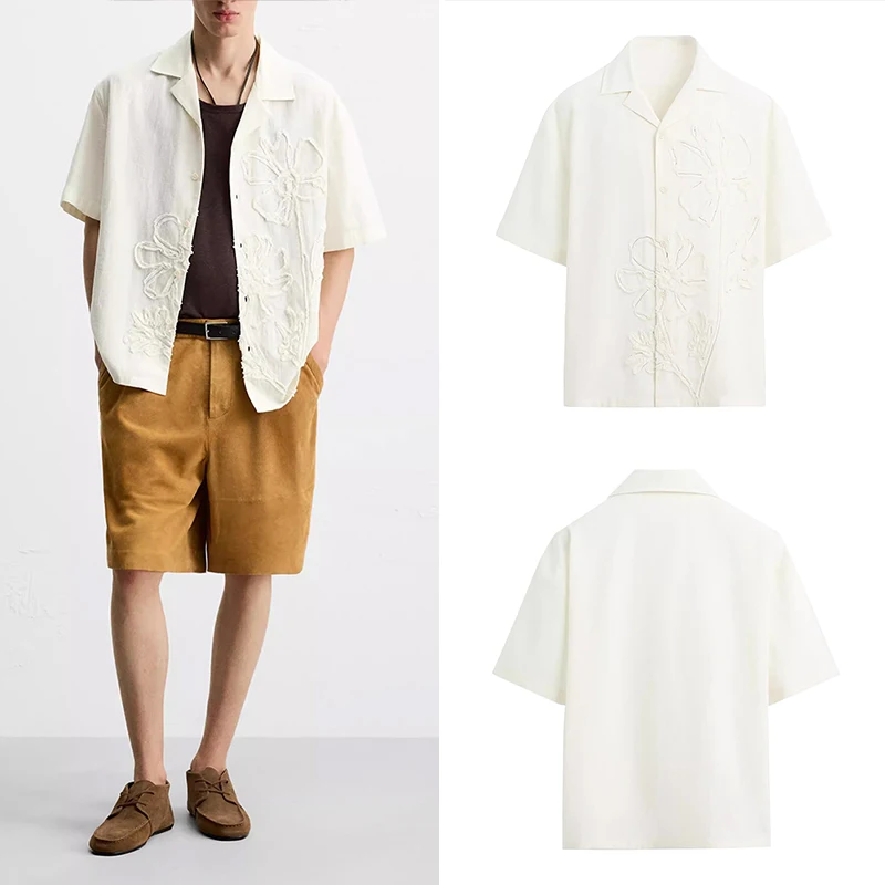 

Casual Cotton ort Sve irt Men's Faion Loose Fit Summer New Arrival Z Brand Youth Regular Length Pure Color