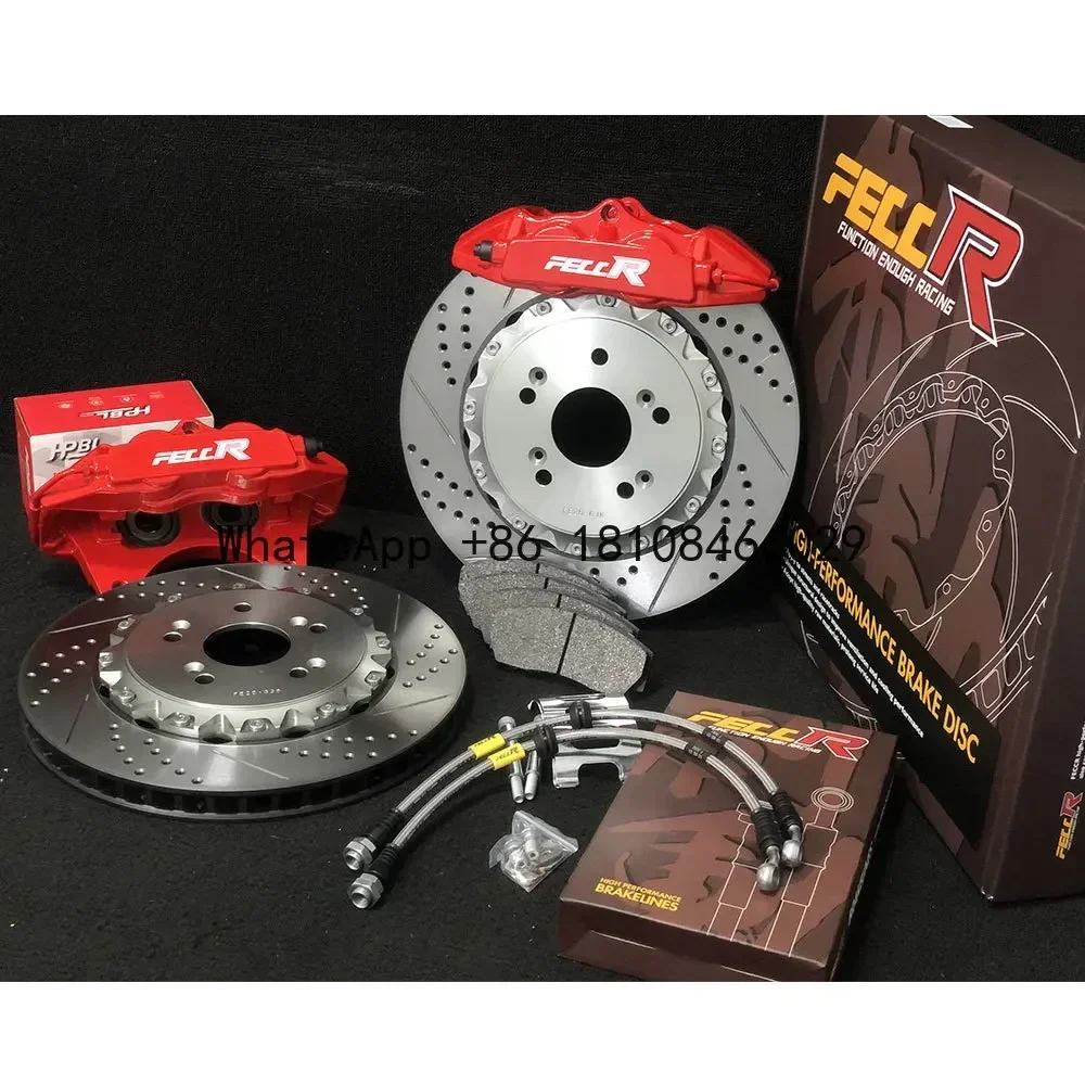 Modified Racing Brake Caliper 4 Port Caliper Sports Brake 4 Piston 330*28MM Big Brake Kits for Honda Volkswagen Artez