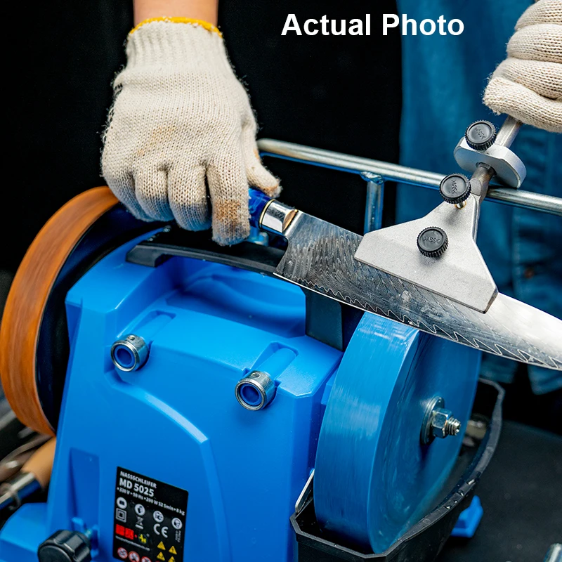 Fusai FS-MD5025 Electric Low Speed Water Cooling Continuously Varia ble Speed 8" Wet Bench Grinder Polishing Machine 20mm DIY 3