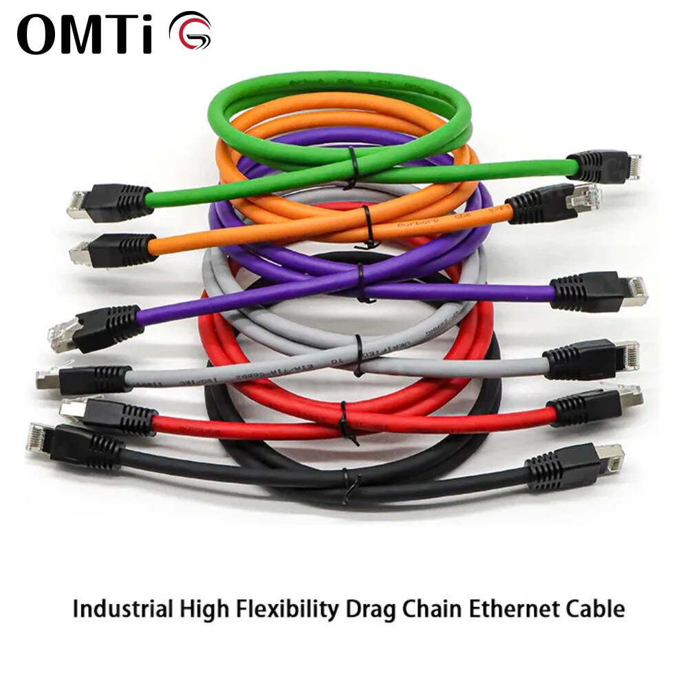 Industrial Profinet Patch Cord Cat5e Cat6a SFTP Double Shielded Gigabit High Flexibility Tow Line Drag Chain Ethernet Cable Wire