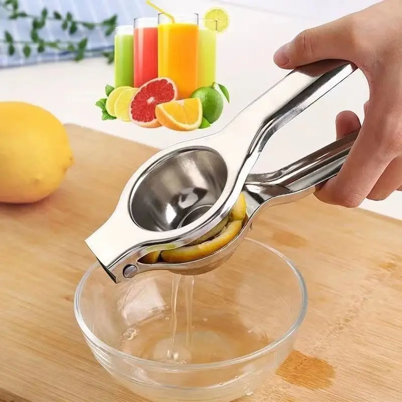 1PCS Stainless Steel Lemon Squeezer, Manual Fruit Juicer Press, Multi-purpose Citrus Press for Home Fruit Juice Making