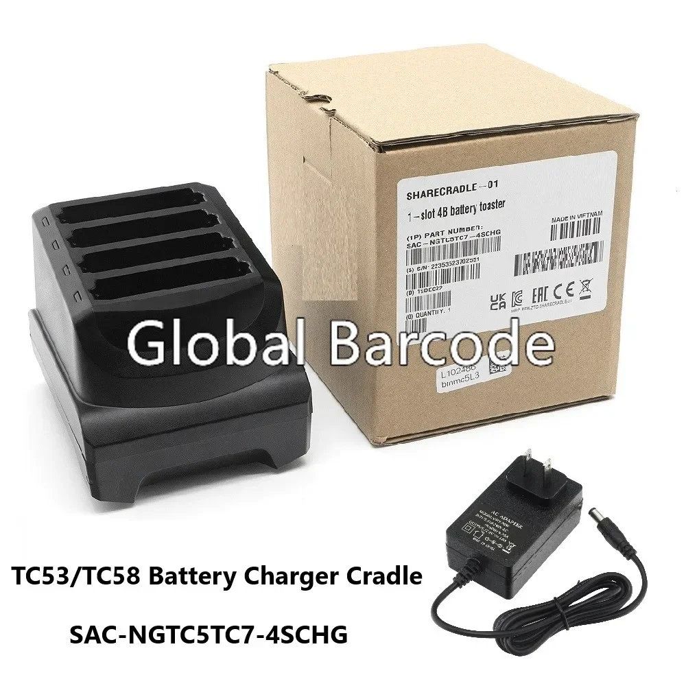 

For Zebra TC53 TC58 4-Slot Battery Charger Cradle With Power SAC-NGTC5TC7-4SCHG