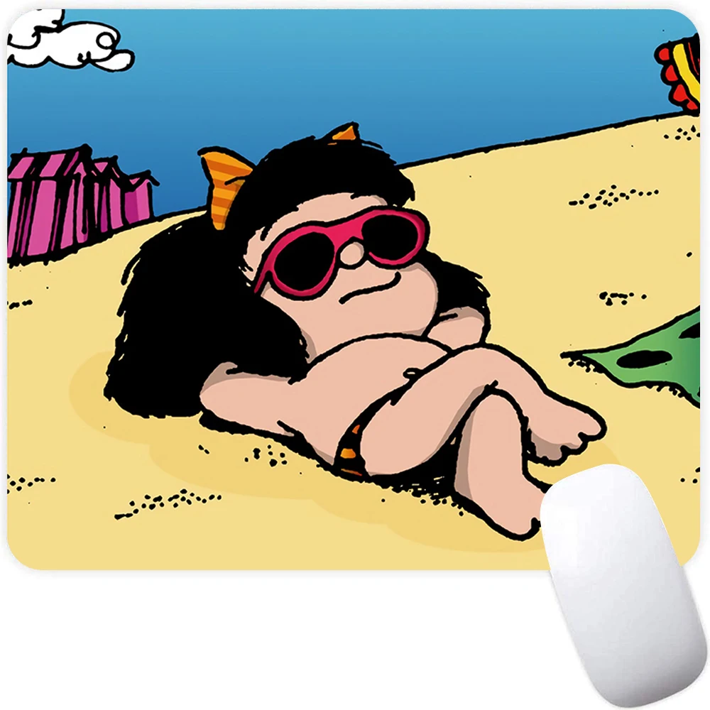 Cute Mafalda Small Gaming Mouse Pad Computer Mousepad PC Gamer Mouse Mat XXL Laptop Mausepad Mouse Carpet Keyboard Mat Desk Pad