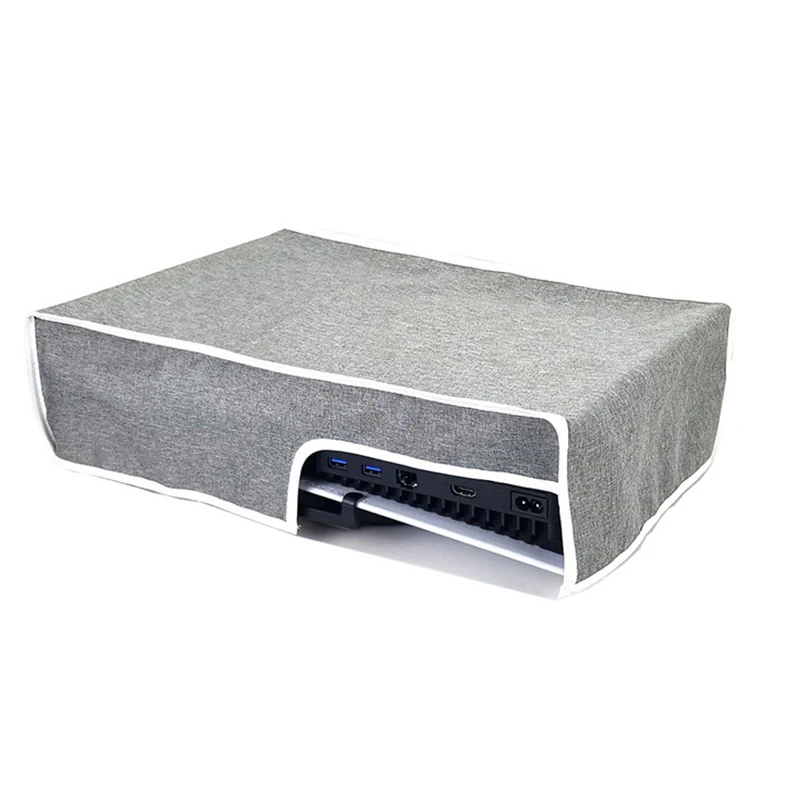 Cubierta Horizontal de estilo Simple para consola de juegos PS5, Protector a prueba de polvo para juegos de PS5, accesorios de juego, gris