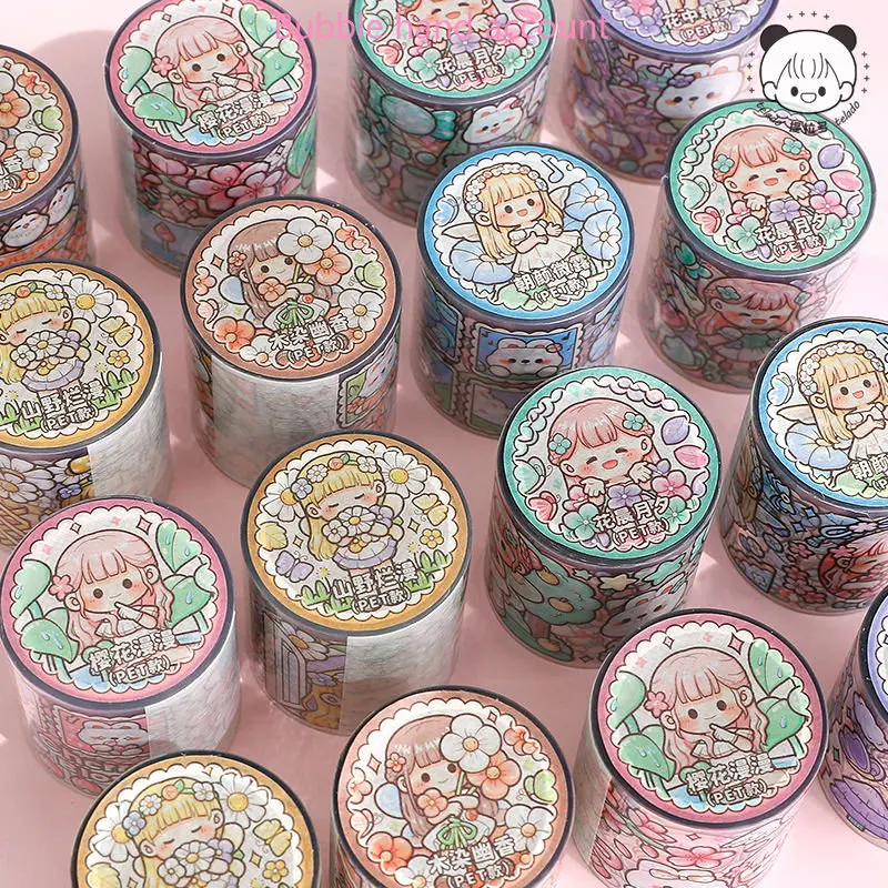 Telado Do Multi Sauce Garden Secret Land 2 New Products Hand Tent and Paper Tape Pet Cute Flower Stickers