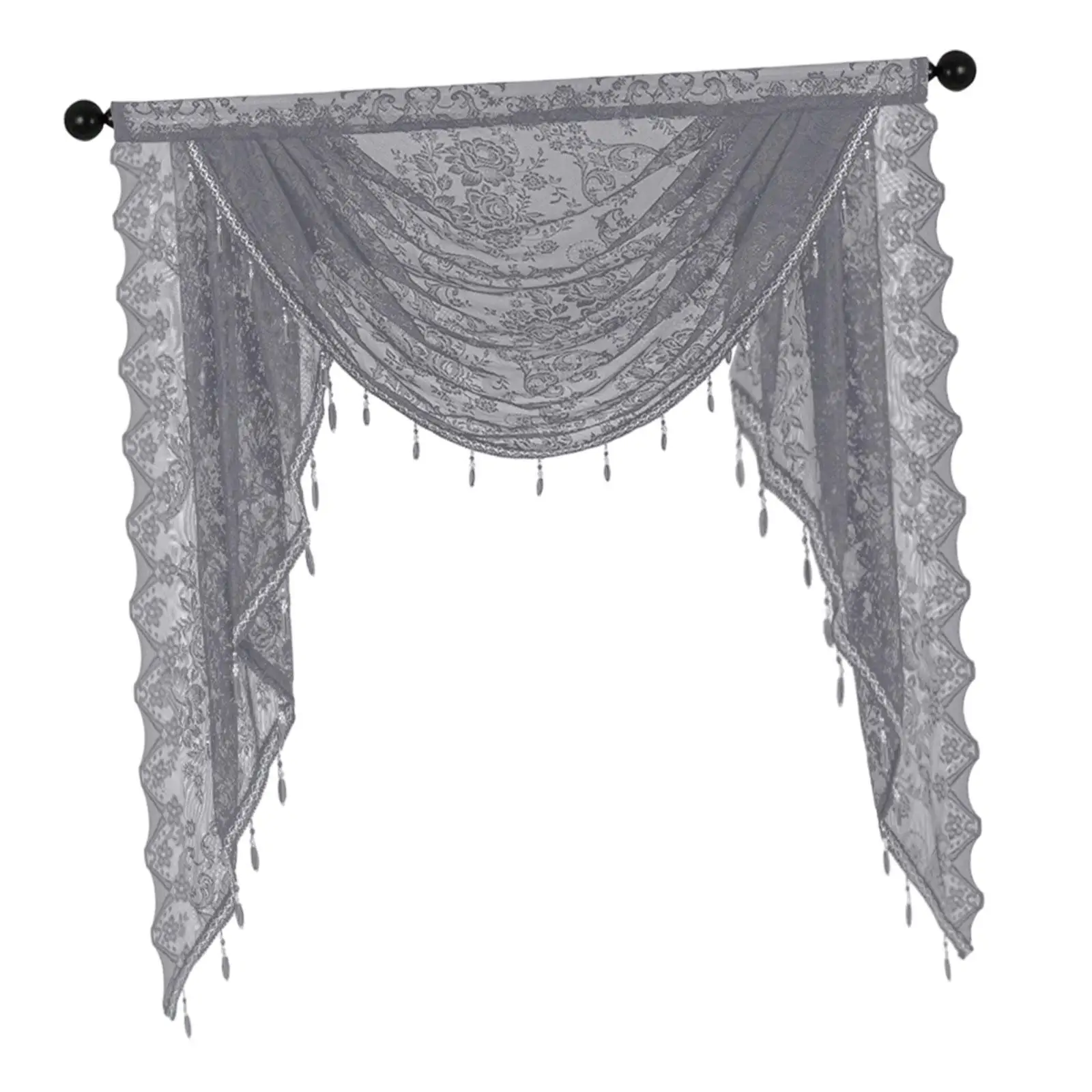 Waterfall Window Valance Swag Design for Bathroom with Soft Touch