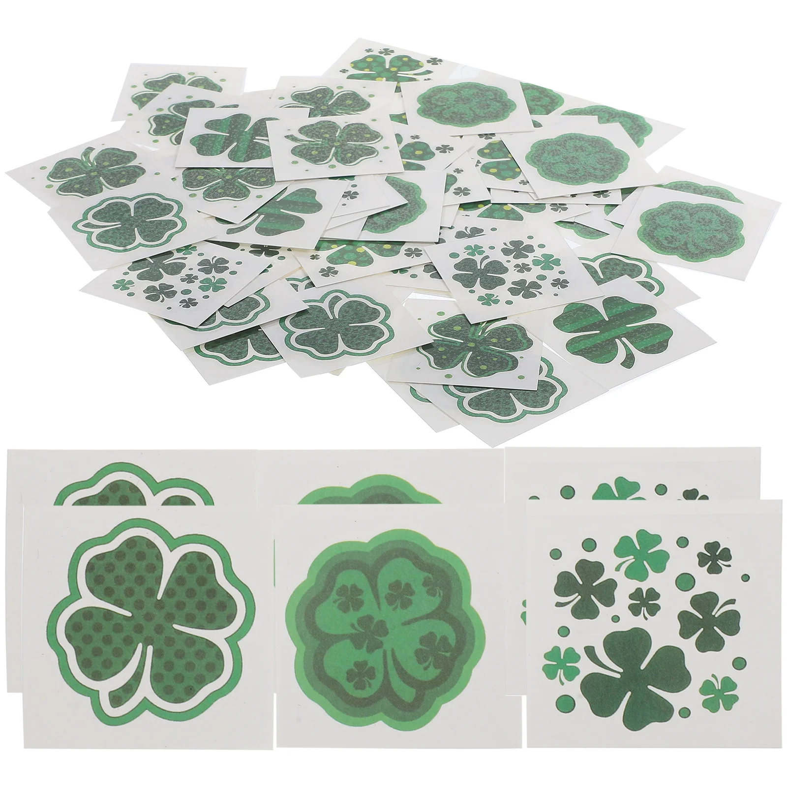 

144Pcs Body Tattoo Stickers Colorful Cartoon Design St Patrick's Day Party Temporary Patches for Face Hand Leg Use