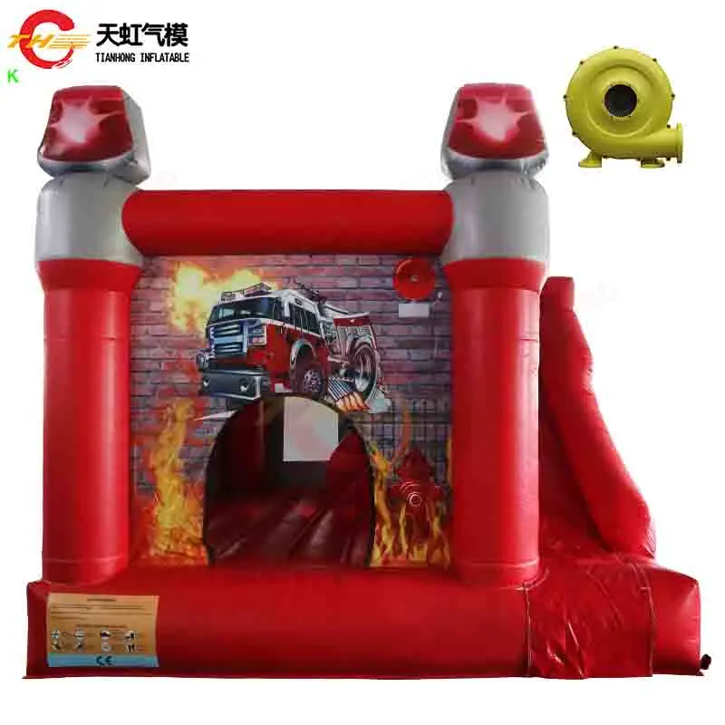 

4x3.3m Inflatable Slide Bouncer Bouncy Castle Fire Rescue Air Bounce House