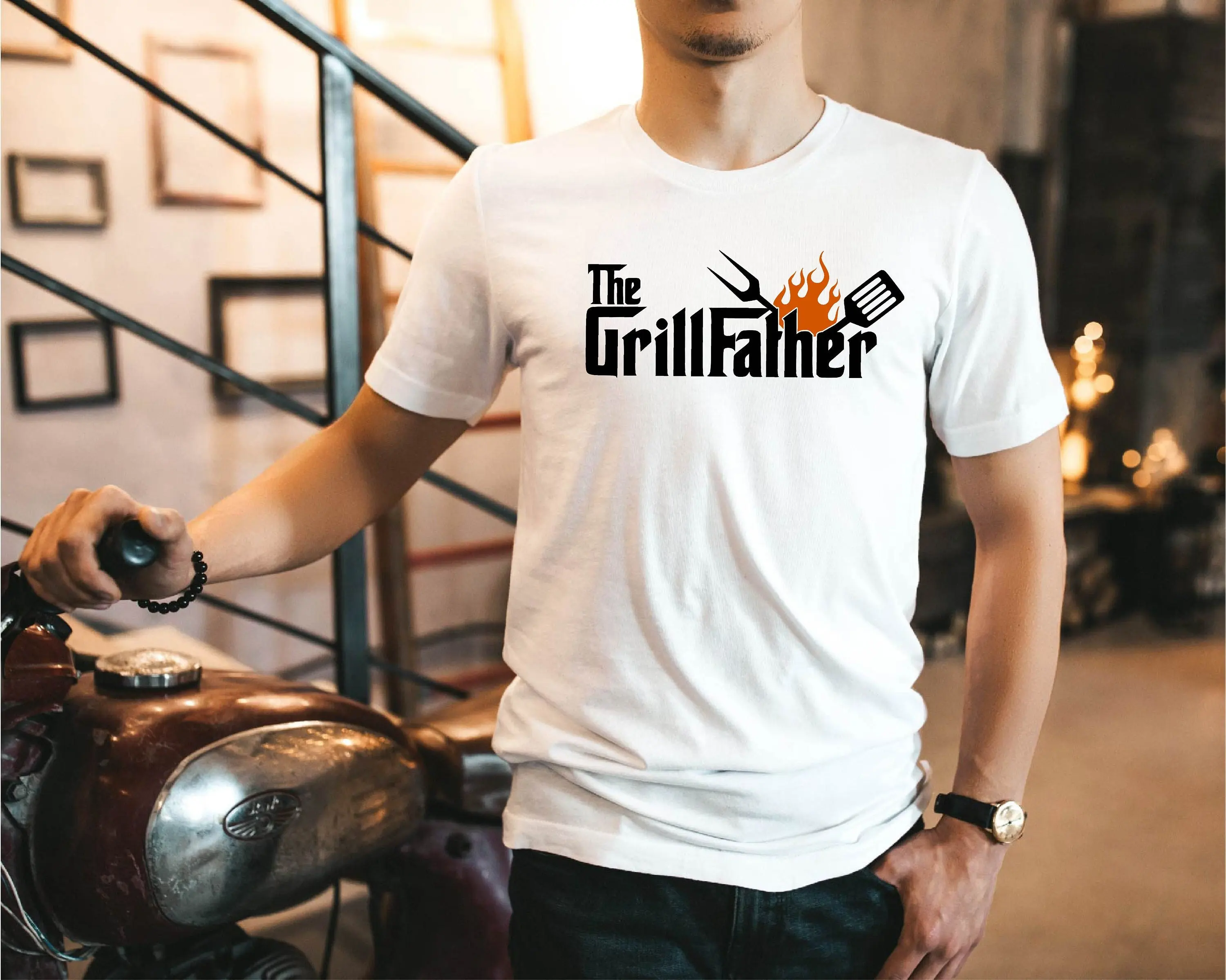 The Grillfather T Shirt Father's Day Dads BBQ Grilling Dad Grill Father for Daddy Funny Dadlife