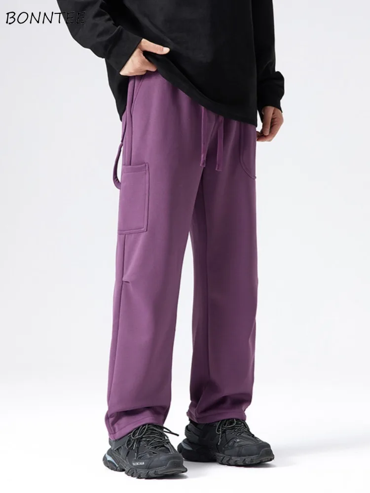 

Повседневные брюки мужские однотонные прямые плюс бархатные толстые универсальные теплые карманы-карго тонкие свободные брюки со средней талией повседневные удобные шикарные брюки