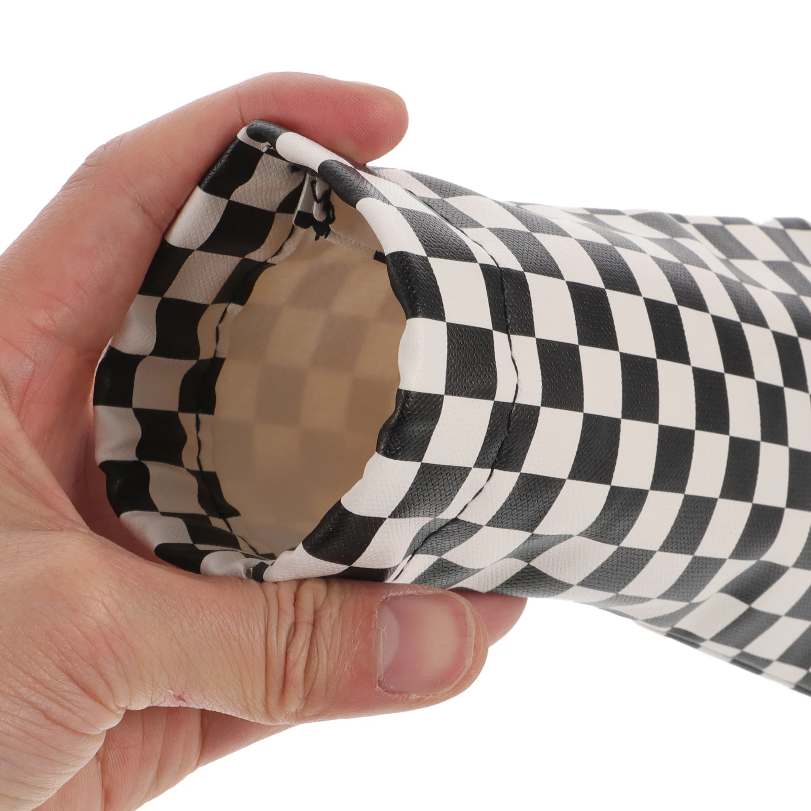 

Glasses Storage Bag Black White Plaid Pouch Portable Sunglasses Case Stylish Durable Eyewear Protection